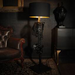 Skeleton Floor Lamp - Gothic Home Decor Handmade By The Blackened Teeth Ultimate Christmas Gift - thumbnail 4