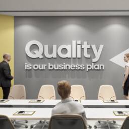 Quality Is Our Business Plan, Motivational Wall Art, Home, Lettering, Office Decor, Quote, Skuqiobp