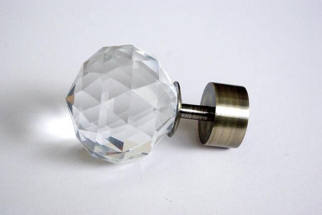"Antique Gold Curtain Pole End Finial "