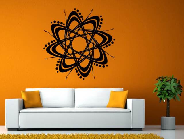 Space Atom Cool Flower Molecule Big Bang Wall Window Vehicle Sticker Decal Vinyl Fathead Mural Decor L2073 - image 1