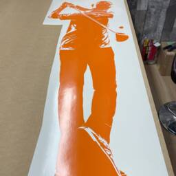Golfer Swinging Decal, Golf Player Wall Decal, Golf Silhouette Vinyl Sticker, Golfer Mural Decor, Gift - thumbnail 3