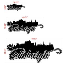 Edinburgh Wall Decal, Schotland City Skyline Interior Sticker, Vinyl Sticker Vinyl, Office Decal - thumbnail 2