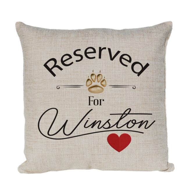 Personalised Linen Cushion Cover, Pet Paw Print Dog By Inspired Creative Design - image 1