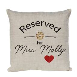 Personalised Linen Cushion Cover, Pet Paw Print Dog By Inspired Creative Design - thumbnail 3