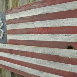 Emt Usa Hybrid Wood Flag 3D Wall Hanging - thumbnail 3