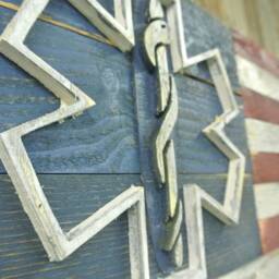 Emt Usa Hybrid Wood Flag 3D Wall Hanging - thumbnail 4