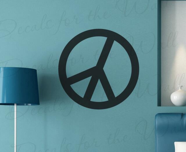 Peace Sign Wall Decal Vinyl Graphic Mural Hippie Retro 60S Sticker Art Decor Large Decoration G36 - image 1