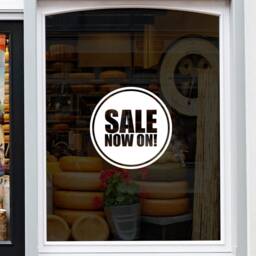 Sale Now On Shop Window Sticker Vinyl Decal Retail Display - thumbnail 2