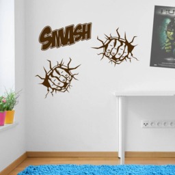 Smash Two Fists Wall Stickers Decals Kids Decor Window Fun Vinyl Colourful A157 - thumbnail 2