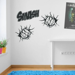 Smash Two Fists Wall Stickers Decals Kids Decor Window Fun Vinyl Colourful A157 - thumbnail 3