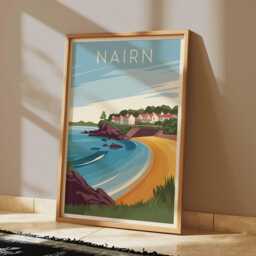 Nairn Scotland Print Coastal Travel Poster, Seaside Wall Art - thumbnail 3