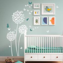 Dandelion Wall Decal, Flow in The Wind Decal, Dandelion Stickers, Dandelion Flying Decal Children's Room Sticker - 180 - thumbnail 1