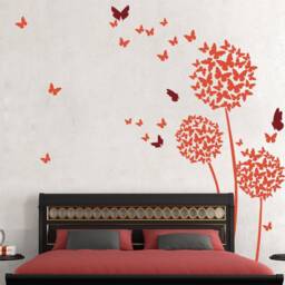 Dandelion Wall Decal, Flow in The Wind Decal, Dandelion Stickers, Dandelion Flying Decal Children's Room Sticker - 180 - thumbnail 2