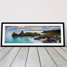 Kynance Cove. Panoramic Framed Picture Print, Cornwall Beach Scene. A Choice Of Frames - thumbnail 1