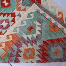 3x10 Ft Stunning Afghan Runner Rug, Handmade Kilim Maimana Chubi Flatweave Oriental Hallway Carpet - thumbnail 4