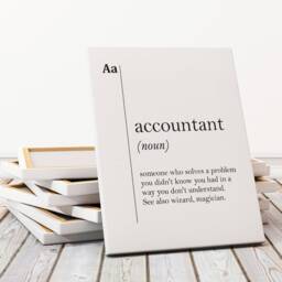 Accountant Canvas Art Definition Poster Gift Coworker New Job Accounting Wall Office Decor Dictionary Scandinavian - thumbnail 3