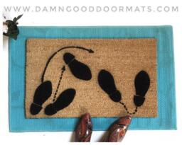 Dancing Feet Doormat Kitsch Boho Style, Gift For Dancers - thumbnail 1