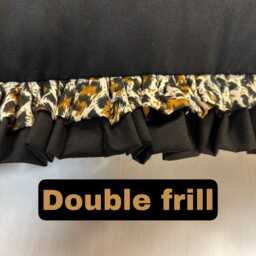 Personalised Leopard Frilled Pillow Unique Print Cushion + Double Ruffle Scatter Decorative Plush Throw Reversible Animal - thumbnail 3