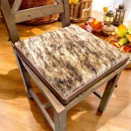 Cowhide Leather Dining Chair Seat Pad, Cushion, Room Chair, Genuine Cushion - C - thumbnail 1