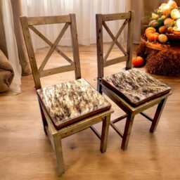 Cowhide Leather Dining Chair Seat Pad, Cushion, Room Chair, Genuine Cushion - C - thumbnail 3