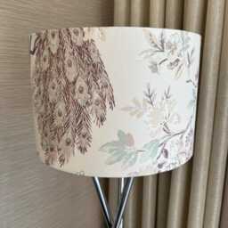 Handmade Lampshade in Laura Ashley Belvedere Soft Truffle Peacock Fabric, Various Sizes Available, Ceiling Or Table/Floor Lamp Options - thumbnail 3