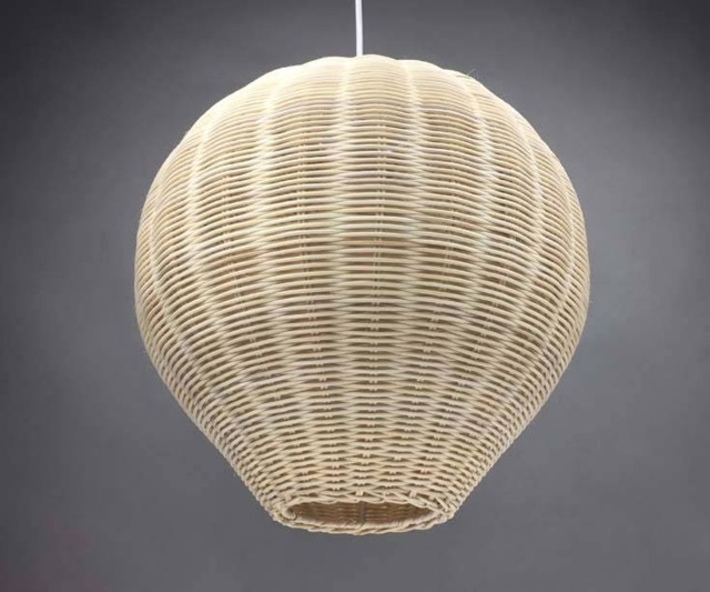 Hand Woven Cane Pendant Light-Countryside Light Fixtures-Rustic Lighting-Pendant Lighting-Ceiling Lamps-Lamp Fixtures-Decorative Lighting - image 1