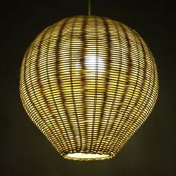 Hand Woven Cane Pendant Light-Countryside Light Fixtures-Rustic Lighting-Pendant Lighting-Ceiling Lamps-Lamp Fixtures-Decorative Lighting - thumbnail 2