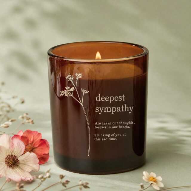 Sympathy Gift Candle Personalised Bereavement Scented Soy Wax Candle - image 1