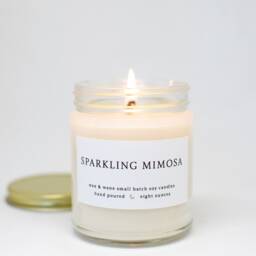 Sparkling Mimosa Scented Soy Candle - Citrus Champagne, Vegan Gift - thumbnail 1
