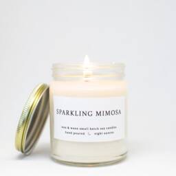 Sparkling Mimosa Scented Soy Candle - Citrus Champagne, Vegan Gift - thumbnail 4