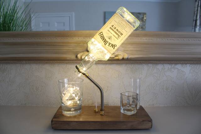 Jack Daniels Tennessee Honey Bottle Light - 70Cl. Unique Lamp & Whiskey Lover Gift For The Home - image 1