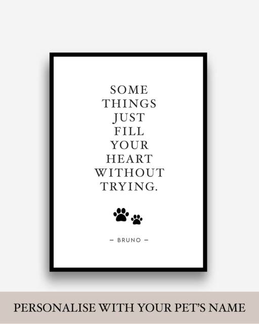 Personalised Pet Wall Art Prints Posters Pictures Contemporary Typography/Frame Not Included - image 1