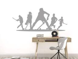 Field Hockey Wall Sticker, Decal, Art, Sport Decor, Sports Stickers, Decals - thumbnail 1