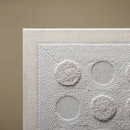 Linen Jute Cord Wall Hanging Bohemian Circle Artwork - thumbnail 2