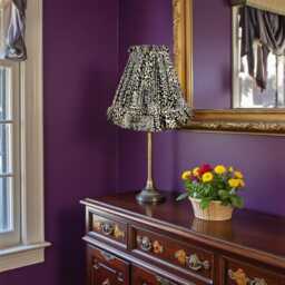 stunning Pleated Lynx Animal Print Lampshade, Tapered Drum, British Made - Animal Fabric Lamp Shades - thumbnail 2