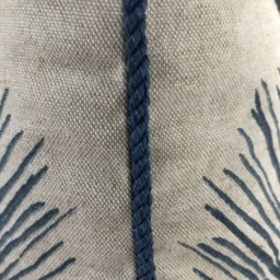 Accent Pillow Cover, Tulum Pattern, Indigo Color Way, 22x22, Rope Welting, Lapped Zip, Insert Not Included, Shipping Included - thumbnail 2