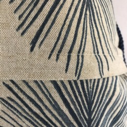 Accent Pillow Cover, Tulum Pattern, Indigo Color Way, 22x22, Rope Welting, Lapped Zip, Insert Not Included, Shipping Included - thumbnail 3