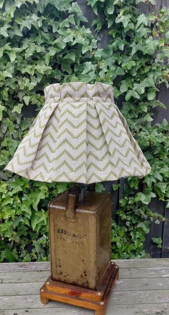 Box Pleated Linen Green Azig Lampshade /Sizes - image 1