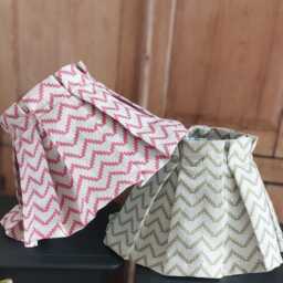 Box Pleated Linen Green Azig Lampshade /Sizes - thumbnail 2