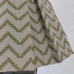 Box Pleated Linen Green Azig Lampshade /Sizes - thumbnail 3