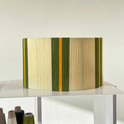 Handwoven Color Block Lampshade Modern Cotton Yarn Shade - thumbnail 4