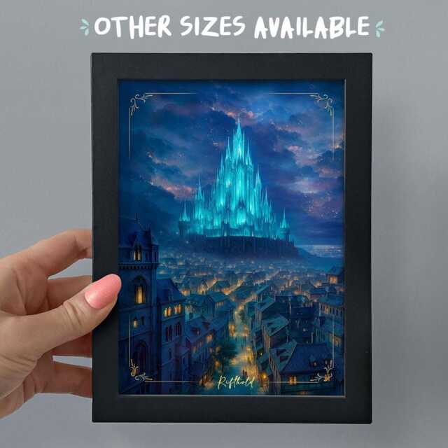 Framed Throne Of Glass Bookshelf Decor, Rifthold Castle Art Print, Sarah J. Maas Romantasy Smut Gift - image 1