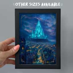 Framed Throne Of Glass Bookshelf Decor, Rifthold Castle Art Print, Sarah J. Maas Romantasy Smut Gift - thumbnail 1