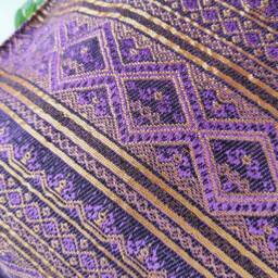 Purple Cushion Cover With Golden Metallic Shine, Decorative Cushion, Hippie Colorful Bedroom Decor, 18 - thumbnail 2