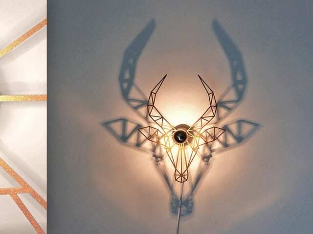 Wall Lamp, Animal, Gold, Lamp Design, Capricorn - image 1