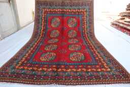5x8 Brand New Akhcha Handmade Area Rug, Afghan High Pile Turkmen Bokhara Rug, Living Room Rug Tribal Rug Bedroom Office - thumbnail 1