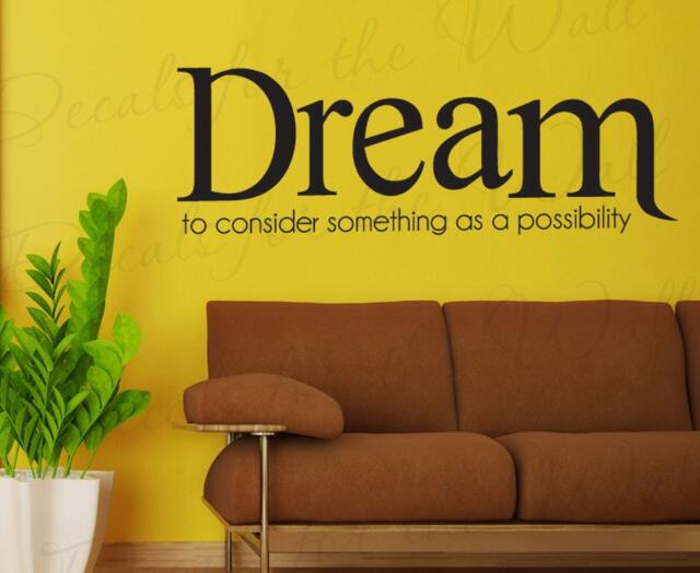 Dreams Consider Something Possibility Office Inspirational Motivational Kid Vinyl Wall Decal Decoration Quote Lettering Sticker Art In85 - image 1