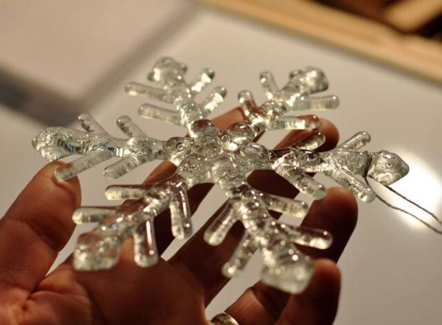 Snowflake , Christmas Decoration, Art Glass Window Decor, Gift, Home Decor - image 1