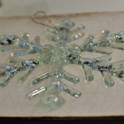 Snowflake , Christmas Decoration, Art Glass Window Decor, Gift, Home Decor - thumbnail 2