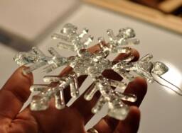 Snowflake , Christmas Decoration, Art Glass Window Decor, Gift, Home Decor - thumbnail 1
